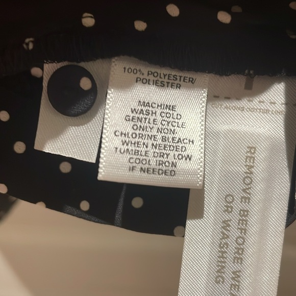 LOFT polka dot short sleeve blouse with back keyhole - Picture 4 of 4